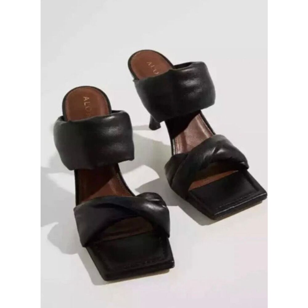 Free People ALOHAS Natasha Puffy Mule Heels Size 39
